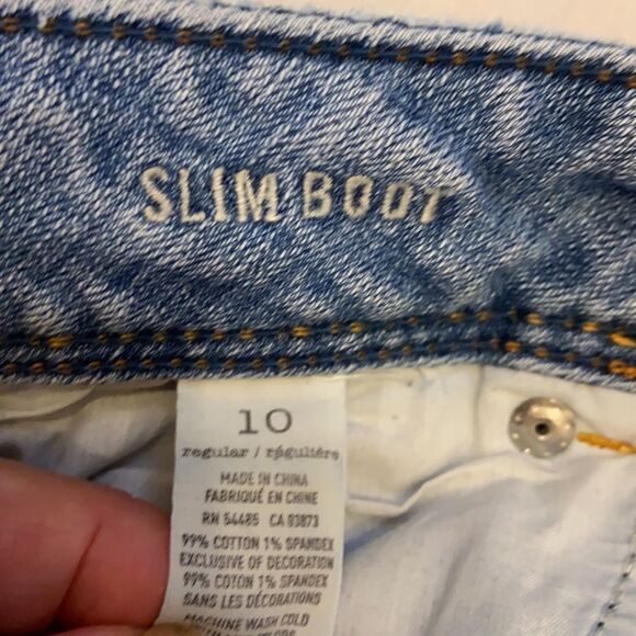 American Eagle stretch slim boot size 10 faded - Picture 5 of 5